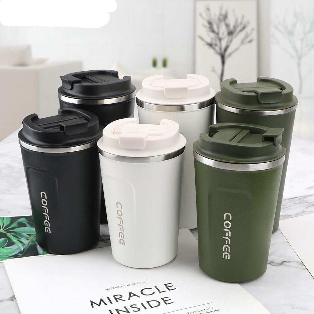 New Stainless Steel Coffee Cup 380/510ML Thermos Mug Leak-Proof Thermos  Travel Thermal Vacuum Flask