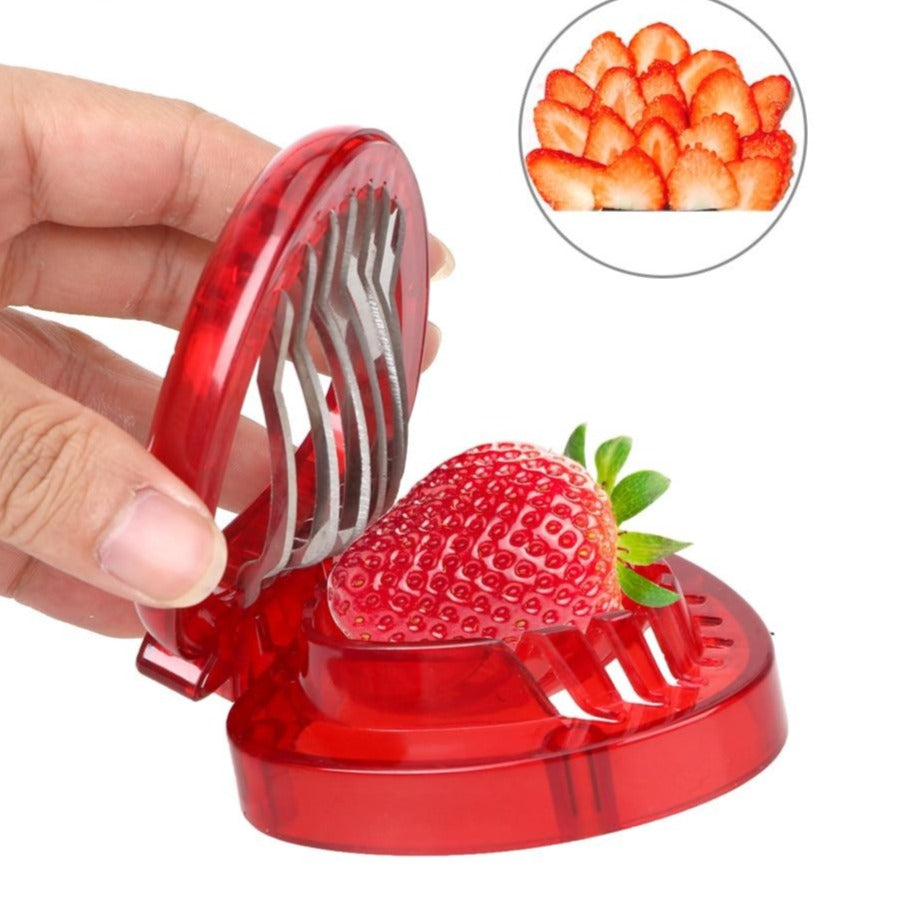 Strawberry Slicer Fruit Cutter Carving Tool Salad Cutter Stainless Steel