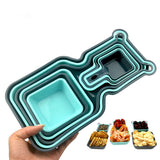 Plastic Stackable Plate Set - 10 pcs