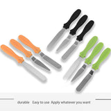 3 piece Angled Spatula - Stainless Steel with Plastic handles