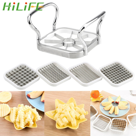 5pcs/set Vegetable & Fruits Cutter Slicer Stainless Steel for Apple Pear Potato Chips Multi Functional Kitchen Utensils Tools| |