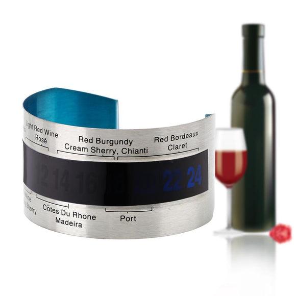 Wine Bottle Thermometer, LCD Display