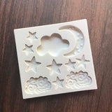 DIY 3D Cake Decorating Mold Stars Moon Cloud Mould for Fondant Silicone Sugar Craft Cake Decorating Fondant Mold|Cake Molds|