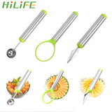 HILIFE 3 Pcs/Set Watermelon Carving Knife Fruit Platter Set Stainless Steel Cream Spoon Kitchen Gadget Fruit Tools|Melon Scoops & Ballers|