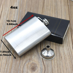 Flask and Funnel, Stainless Steel