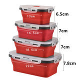 Collapsible Storage Containers - 4 Pc Silicone Set